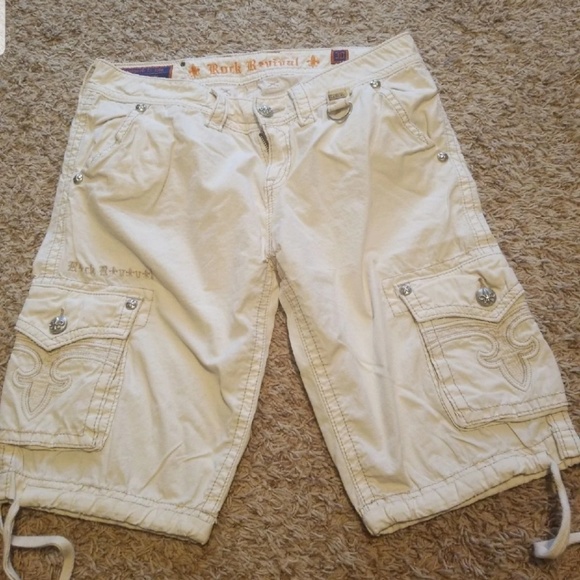 rock revival mens cargo shorts